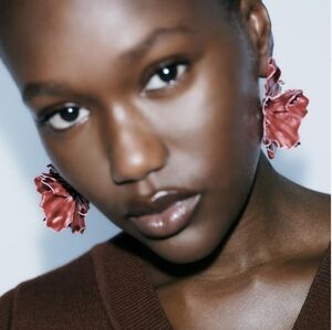 Zara Red Floral Earrings